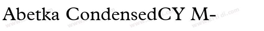 Abetka CondensedCY M字体转换